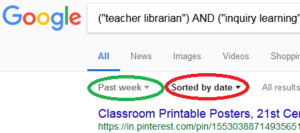 Screen cap: Google search tools